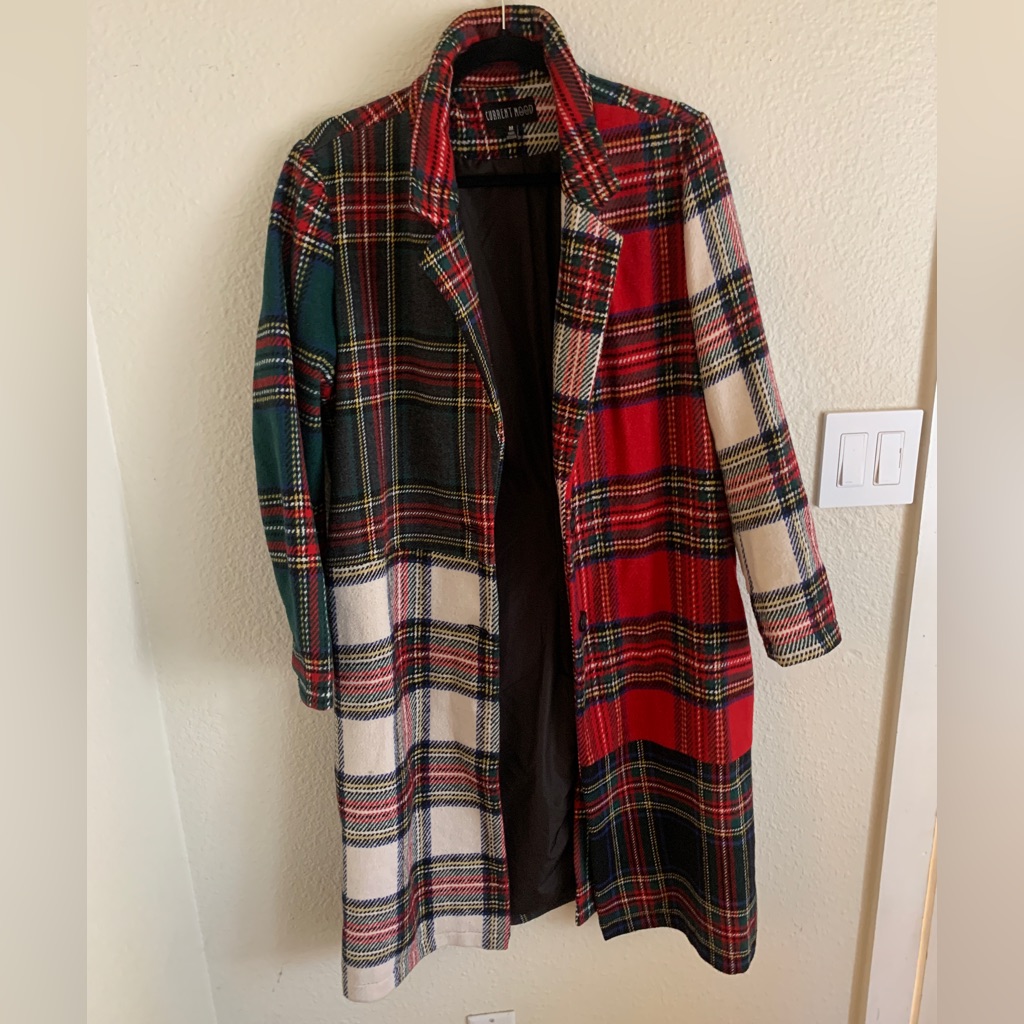 Plaid Patch Coat